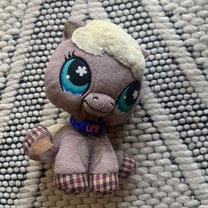 Vintage Littlest Pet Shop  horse or goat plushie stuffed animal y2k